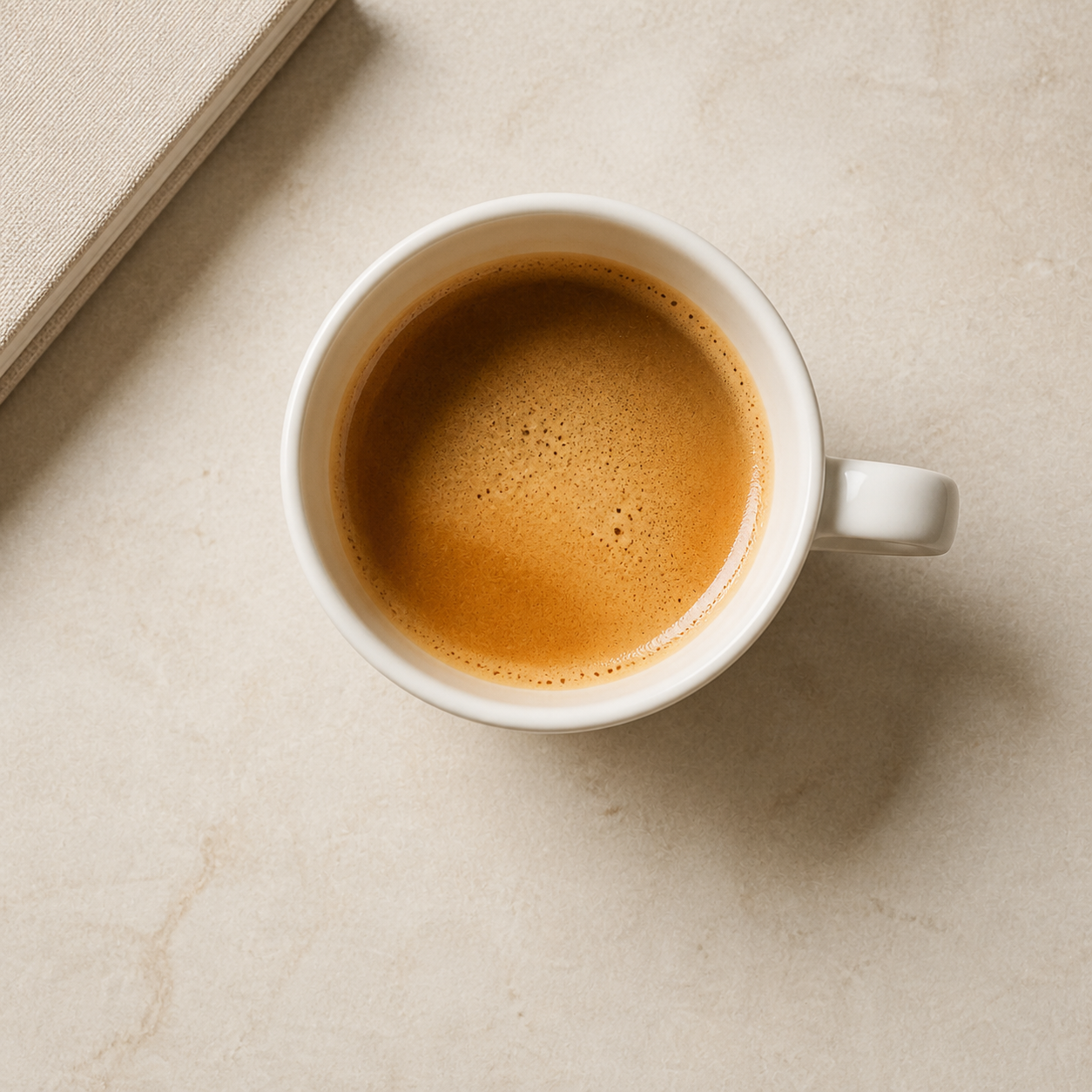 Morning coffee for a post about daily habits